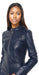 NY Womens Waxed Leather Jacket-Womens Leather Jacket-Inland Leather Co.-Blue-S-Inland Leather Co.