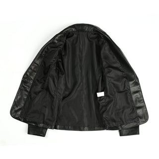 Ornella Womens 1 Button New Zealand Leather Blazer-Womens Leather Coat-Inland Leather Co.-Black-S-Inland Leather Co.