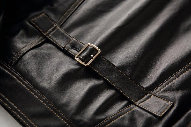 Petyr Genuine Men Sheepskin Leather Coat-Mens Leather Jacket-Inland Leather Co.-black-M-Inland Leather Co.