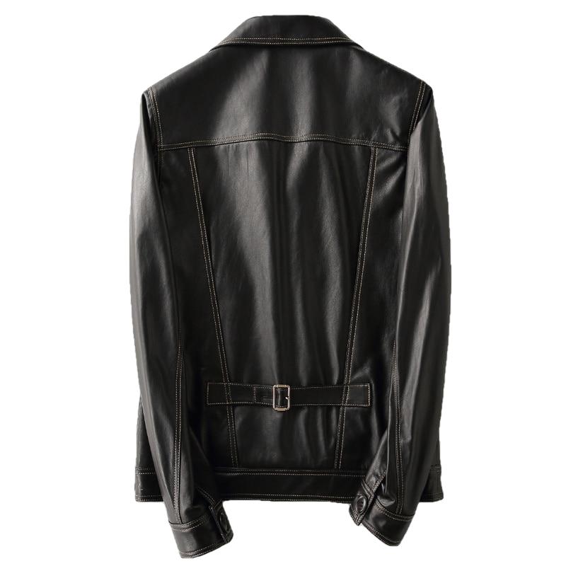 Petyr Genuine Men Sheepskin Leather Coat-Mens Leather Jacket-Inland Leather Co.-black-M-Inland Leather Co.