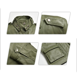 Selmak Lime Green Girls Leather Jacket-Girls Leather Jacket-Inland Leather-Inland Leather Co