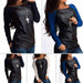 Sexy Womens Leather Long Sleeve T-Shirt-Leather Tops-Inland Leather Co-Inland Leather Co