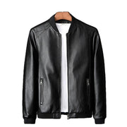 Stannis Men's Black Real Sheep Leather Jacket with Zipper Pockets | Inland Leather