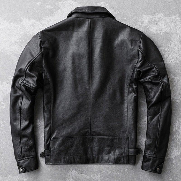 Theon Genuine Leather Jacket Men Black Motorcycle-Mens Leather Jacket-Inland Leather Co.-black-XXXL-Inland Leather Co.