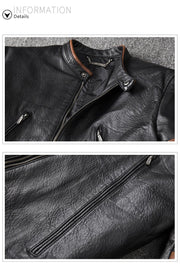 Wolverine Men's Genuine Cow Leather Jacket-Mens Leather Jacket-Inland Leather Co.-black-4XL-Inland Leather Co.