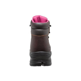 Women 6'' Waterproof Soft Toe Work Boot Brown Leather Boots-Womens Leather Boots-Inland Leather Co-Inland Leather Co