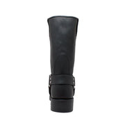 Women's 12" Harness Boot Black Leather Boots-Womens Leather Boots-Inland Leather Co-Inland Leather Co