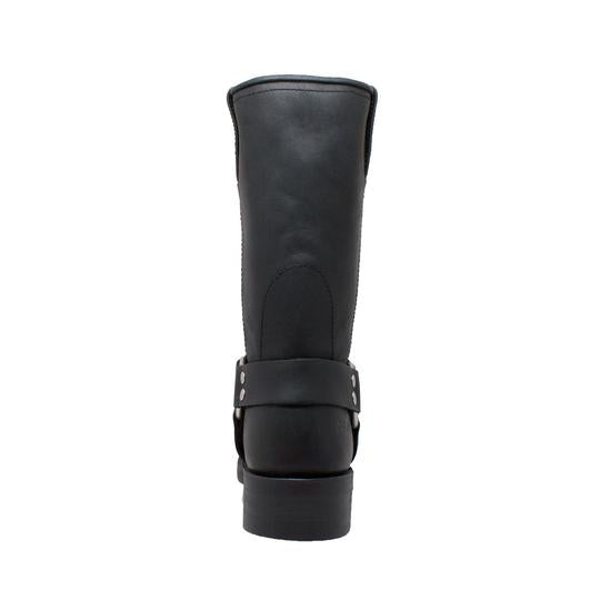 Women's 12" Harness Boot Black Leather Boots-Womens Leather Boots-Inland Leather Co-Inland Leather Co