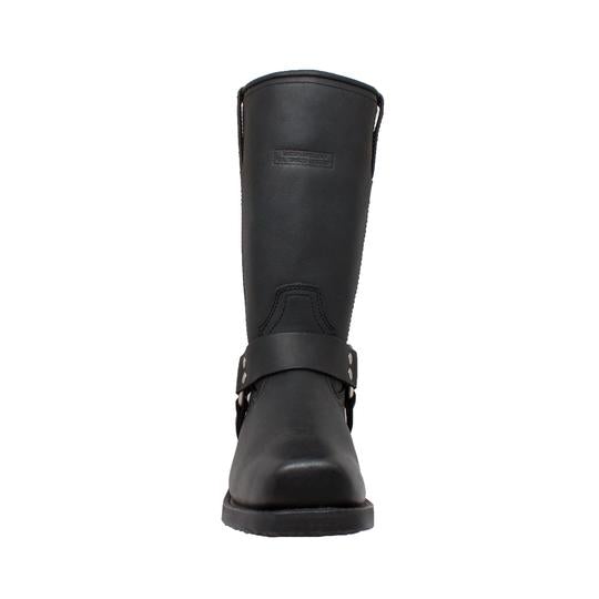 Women's 12" Harness Boot Black Leather Boots-Womens Leather Boots-Inland Leather Co-Inland Leather Co