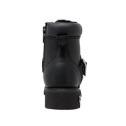 Women's 6" Black Lace Zipper Boot Leather Boots-Womens Leather Boots-Inland Leather Co-Inland Leather Co