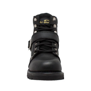 Women's 6" Black Lace Zipper Boot Leather Boots-Womens Leather Boots-Inland Leather Co-Inland Leather Co