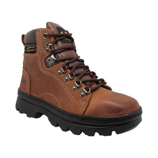 Women's 6" Work Hiker Brown Leather Boot-Womens Leather Boots-Inland Leather Co-5-BROWN-M-Inland Leather Co