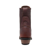 Women's 8" Black/Dark Cherry Packer Leather Boots-Womens Leather Boots-Inland Leather Co-Inland Leather Co
