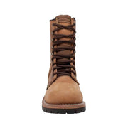 Women's Brown 9" Logger Leather Boots-Womens Leather Boots-Inland Leather Co-Inland Leather Co