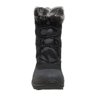 Women's Nylon Winter Black Leather Boots-Womens Leather Boots-Inland Leather Co-Inland Leather Co