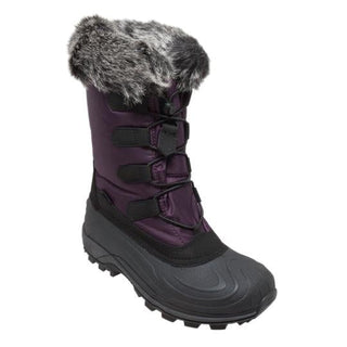 Women's Nylon Winter Purple Leather Boots-Womens Leather Boots-Inland Leather Co-6-Purple-M-Inland Leather Co