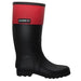 Women's Rubber Rider Boot With Red Cuff Black Leather Boots-Womens Leather Boots-Inland Leather Co-Inland Leather Co