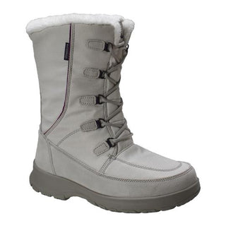 Womens Waterproof Nylon Winter Leather Boots-Womens Leather Boots-Inland Leather Co-6-White-M-Inland Leather Co