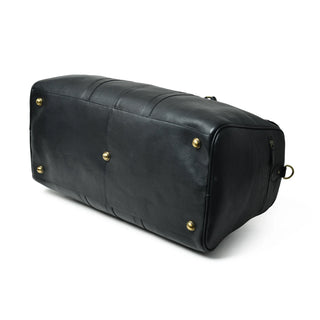 Leather Duffle Bag | Full Grain Black Leather Weekender Bag-Inland Leather Co